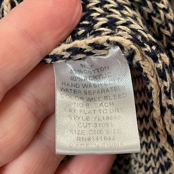 Tribal Draped Open Front Cardigan Pockets One Size - Picture 6 of 8